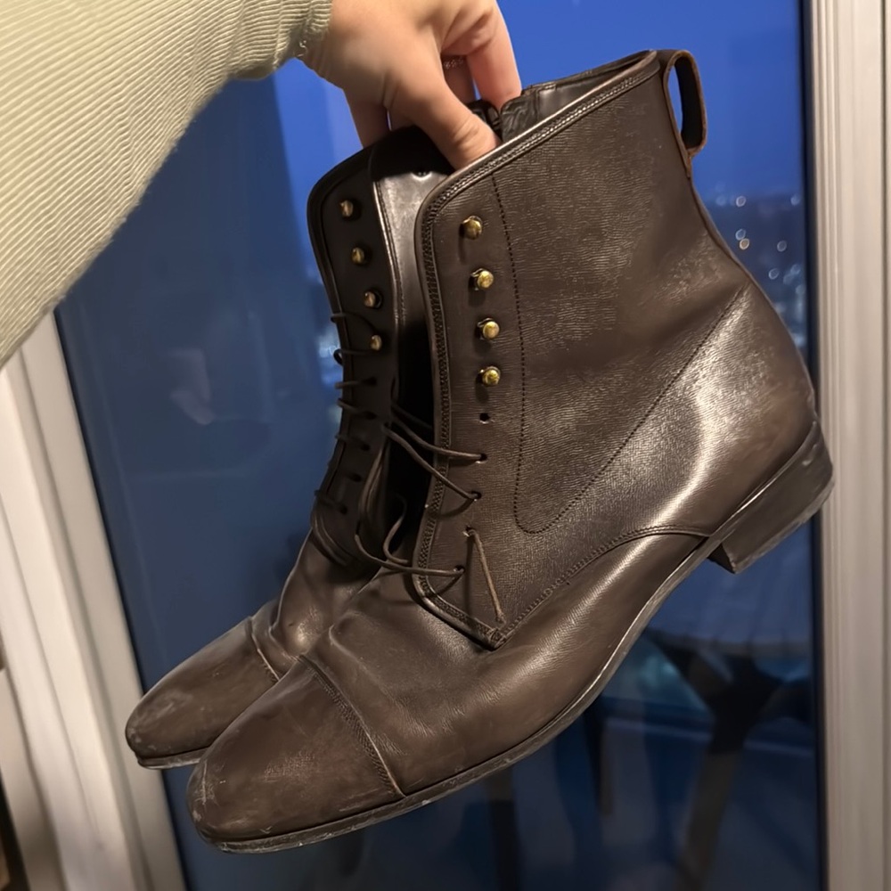 Salvatore Ferragamo Men's Brown Leather Boots